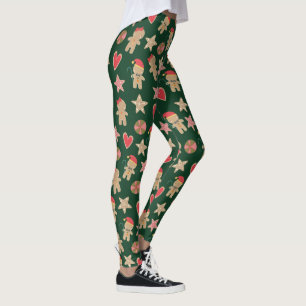 Niedlicher Gingerbrot Man Cookie Stars Hört auf G Leggings