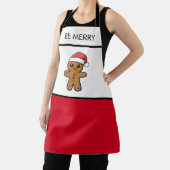Niedlicher Gingerbrot Mann mit Weihnachtsmannmütze Schürze (InSitu)