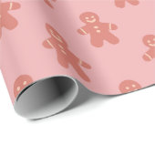 Niedlicher Gingerbrot Mann Weihnachten Weihnachtsg Geschenkpapier (Rolleneckpunkt)