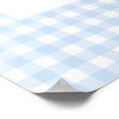 Niedlicher Gingham-Bogen-Krawatte Babydusche Poster (Ecke)