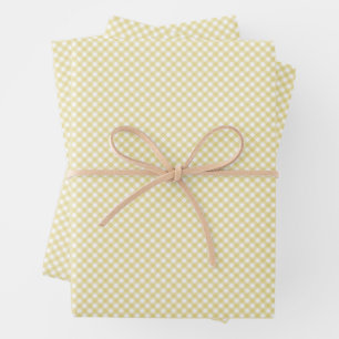 Niedlicher Gingham-Karo Geschenkpapier Set