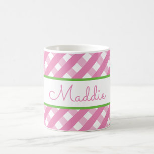Niedlicher Gingham-Mug Kaffeetasse