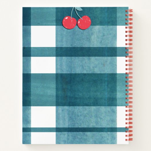 Niedlicher Gingham Notizblock (Rückseite)