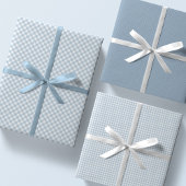 Niedlicher Gingham und Dots Klassiker Geschenkpapier Set