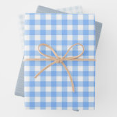 Niedlicher Gingham und Dots Klassiker Geschenkpapier Set (Beispiel)