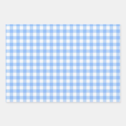 Niedlicher Gingham und Dots Klassiker Geschenkpapier Set (Vorderseite)