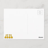 Niedlicher Giraffe-Cartoon Postkarte (Rückseite)