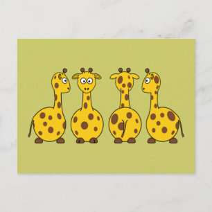 Niedlicher Giraffe-Cartoon Postkarte