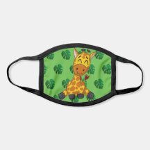 Niedlicher Giraffe Jungle Green Kids Cartoon Zoo