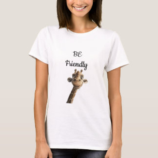 niedlicher Giraffe-T - Shirt "Be Friendly"