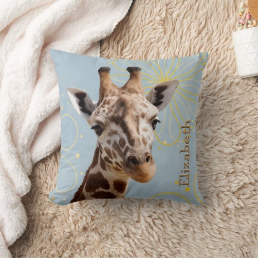 Niedlicher Giraffe Tilger Head Kissen (Decke)