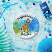 Niedlicher Giraffen-Party-Teller Pappteller (Party)