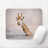 Niedlicher Giraffenkopf in Wolken Mousepad (Mit Mouse)