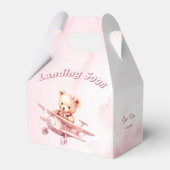 Niedlicher Girl Baby Bear Pilot Rosa Flugzeug Schö Geschenkschachtel (Rückseite)