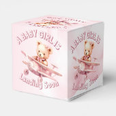 Niedlicher Girl Baby Bear Pilot Rosa Flugzeug Schö Geschenkschachtel (Rückseite)