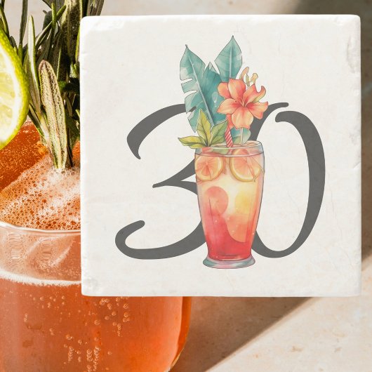 Niedlicher Girl-Cocktail Geburtstag Steinuntersetzer