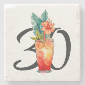 Niedlicher Girl-Cocktail Geburtstag Steinuntersetzer (Vorderseite)