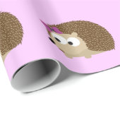 niedlicher Girl-Igel Geschenkpapier (Rolleneckpunkt)