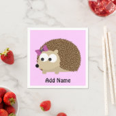 Niedlicher Girl-Igel Serviette (Beispiel)