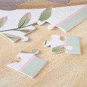 Niedlicher Girl-Individuelle Name Koala Bear Pink  Puzzle (Seite)