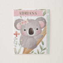 Niedlicher Girl-Individuelle Name Koala Bear Pink 