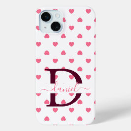 Niedlicher, Girl-Personalisierter Monogram, Pink H Case-Mate iPhone Hülle