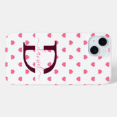 Niedlicher, Girl-Personalisierter Monogram, Pink H Case-Mate iPhone Hülle (Rückseite (Horizontal))