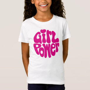 Niedlicher Girl-Power mit Herz T-Shirt