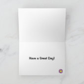 Niedlicher Girl Walking Hund Geburtstag Karte (Innenseite)