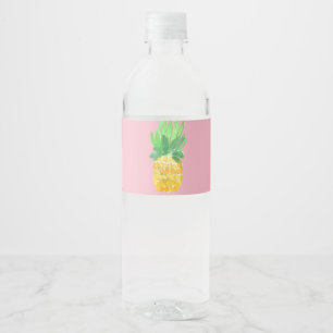 Niedlicher girly Ananas Wasserflaschenetikett