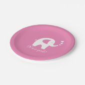 Niedlicher girly Babyduschen-Papier-Teller des Pappteller (Schrägansicht)