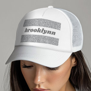 Niedlicher Girly Bling Glitzer Muster Personalisie Truckerkappe