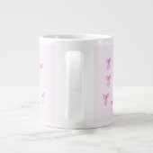 Niedlicher Girly Coquette-Bogen Jumbo-Tasse (Rückseite)