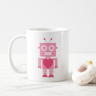 Niedlicher Girly Roboter Kaffeetasse