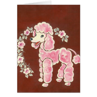 Niedlicher Girly rosa Pudel-Hund