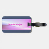 Niedlicher Girly Stripe, Liebe-Personalisiert Gepäckanhänger (Rückseite horizontal)