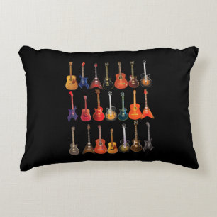 Niedlicher Gitarrenrock und Roll-Musikinstrumente Dekokissen