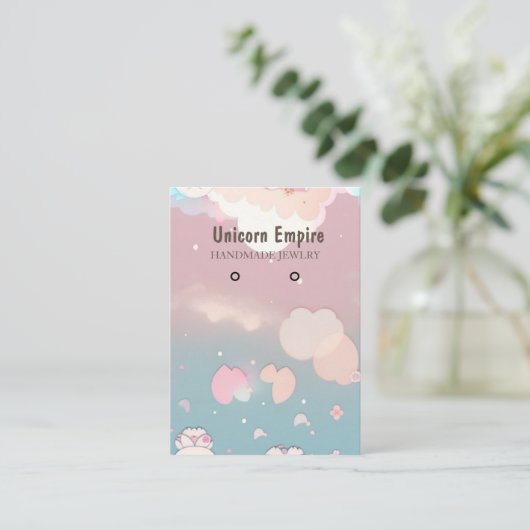 Niedlicher, glatter Einhornfarbhalter Visitenkarte (Stehend Vorderseite)