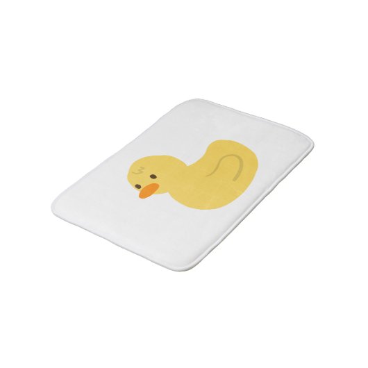 Niedlicher Glattgummi-Duckkopf-Grafischer Bathmat Badematte (Schrägansicht)