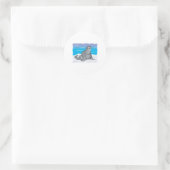 niedlicher Glattwal Runder Aufkleber (Tasche)
