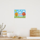 Niedlicher Glaube an Liebe Kindness Bäume Blume Vö Poster (Küche)