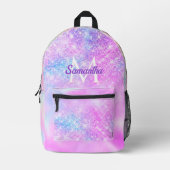 Niedlicher Glitzer Bedruckter Rucksack (Vorderseite)