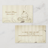 Niedlicher Glitzer Cupcake Whisk Bäckerei Visitenkarte (Vorne/Hinten)