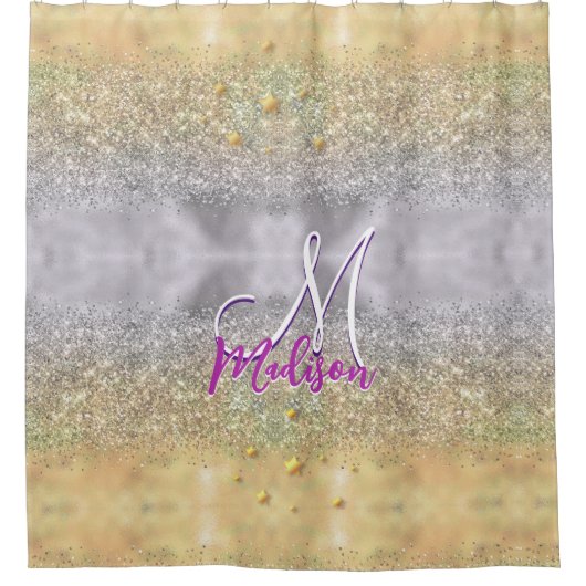 Niedlicher Glitzer Duschvorhang (Vorderseite)