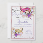 Niedlicher Glitzer Fairy Party Einladung (Vorderseite)