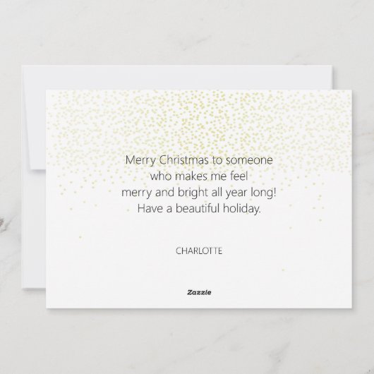 Niedlicher Glitzer Frohe Weihnachten Tartan Gray W (Rückseite)