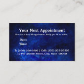 Niedlicher Glitzer für königsblaue Imitate Terminkarte (Rückseite)