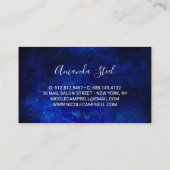 Niedlicher Glitzer für königsblaue Imitate Visitenkarte (Rückseite)