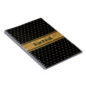 Niedlicher Glitzer Gold Polka Dots Personalisierte Notizblock (Rechte Seite)