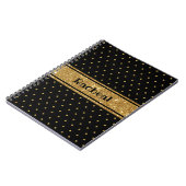Niedlicher Glitzer Gold Polka Dots Personalisierte Notizblock (Linke Seite)